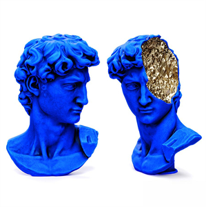 Bust of david michelangelo halfhead